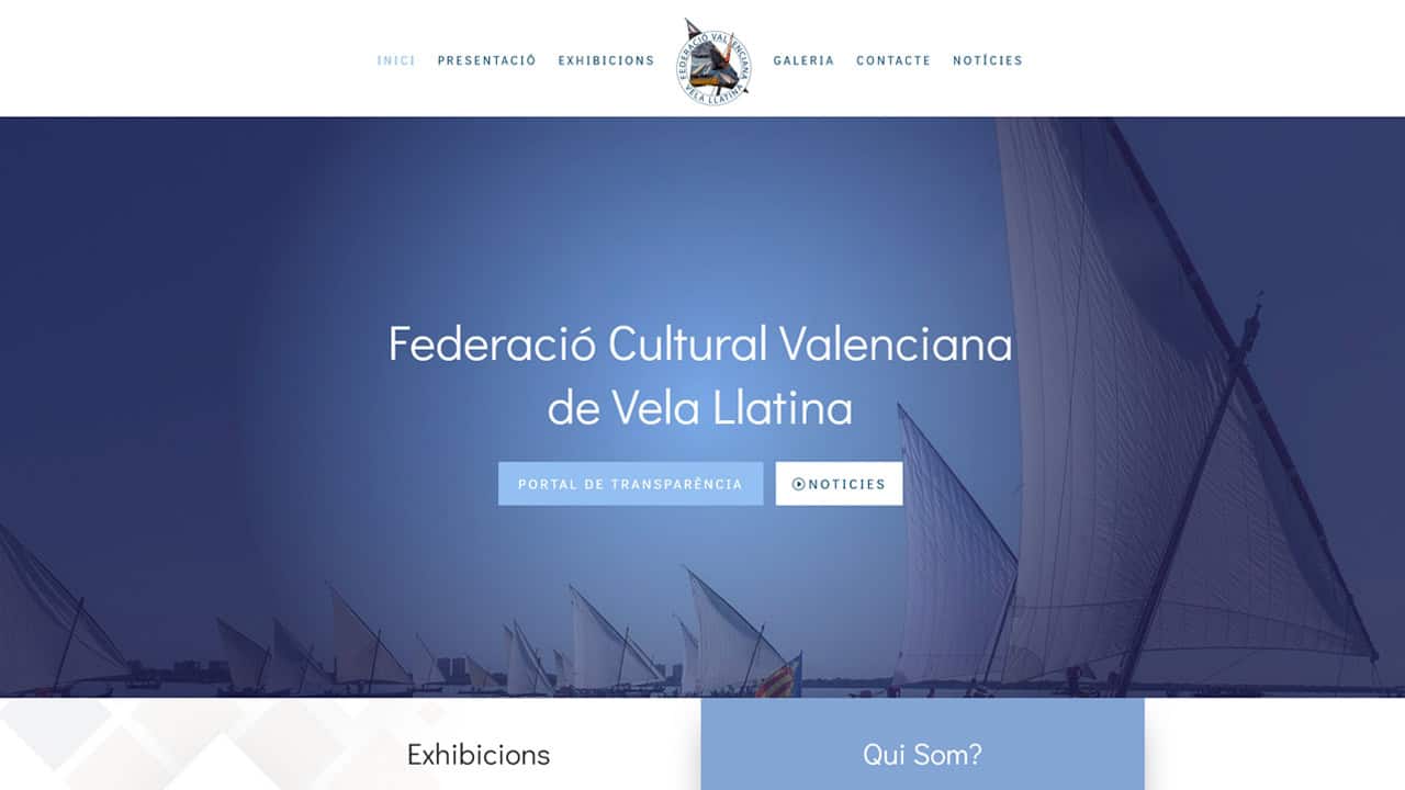Diseño web y mantenimiento de contenidos para Federació Valenciana de Vela Llatina