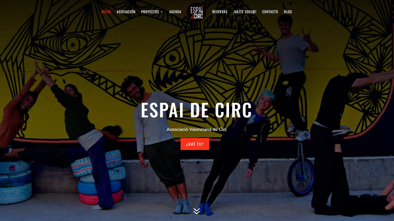 Diseño web y desarrollo para Associació Valenciana de Circ
